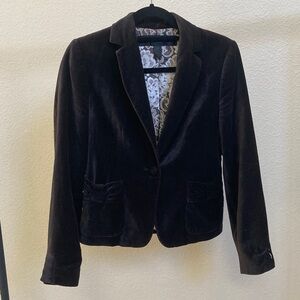 Apostrophe Brown Velvet Women's Blazer
